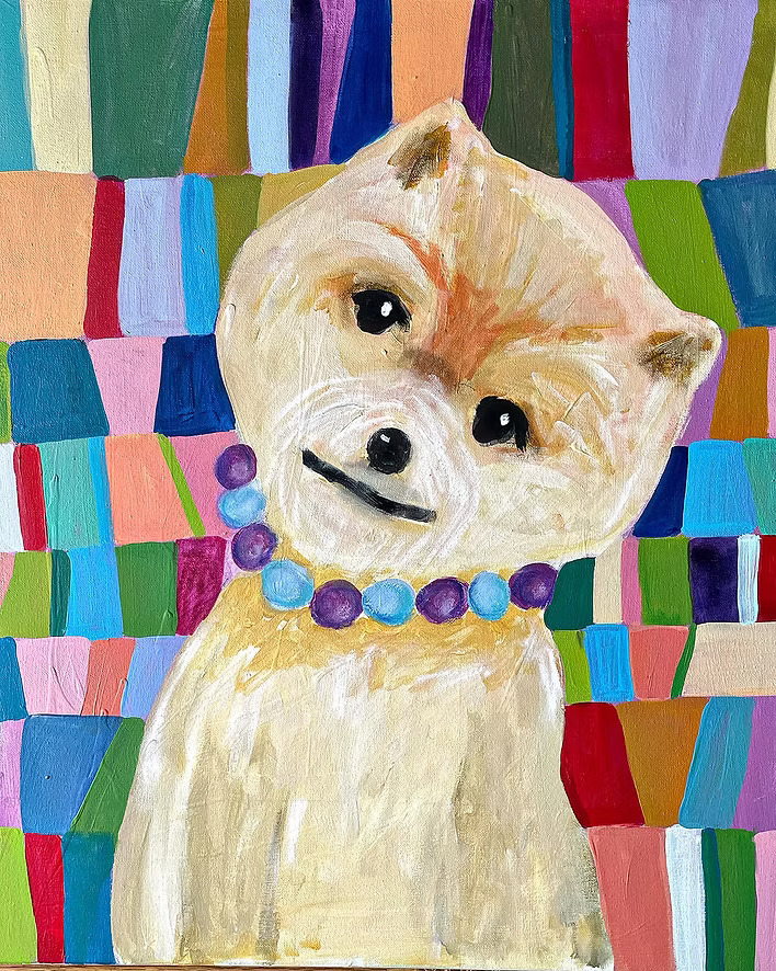 Artwork of a pomeranian by Stacy Newgent